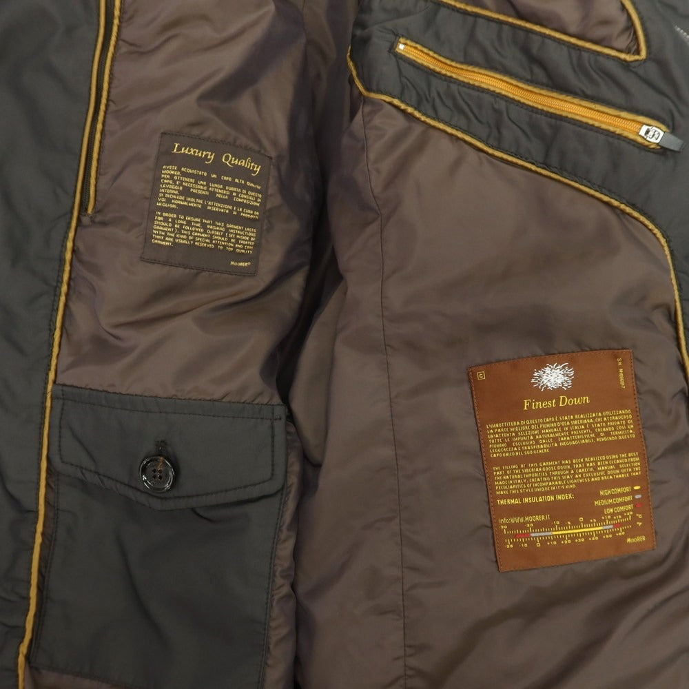 【中古】ムーレー MOORER MORRIS-KM ポリエステル ダウンコート ダークウォームグレー【 54 】【 状態ランクB 】【 メンズ 】