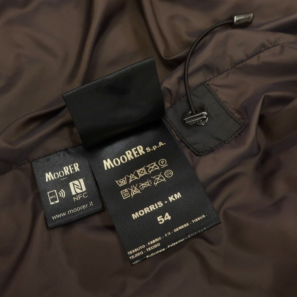 【中古】ムーレー MOORER MORRIS-KM ポリエステル ダウンコート ダークウォームグレー【 54 】【 状態ランクB 】【 メンズ 】