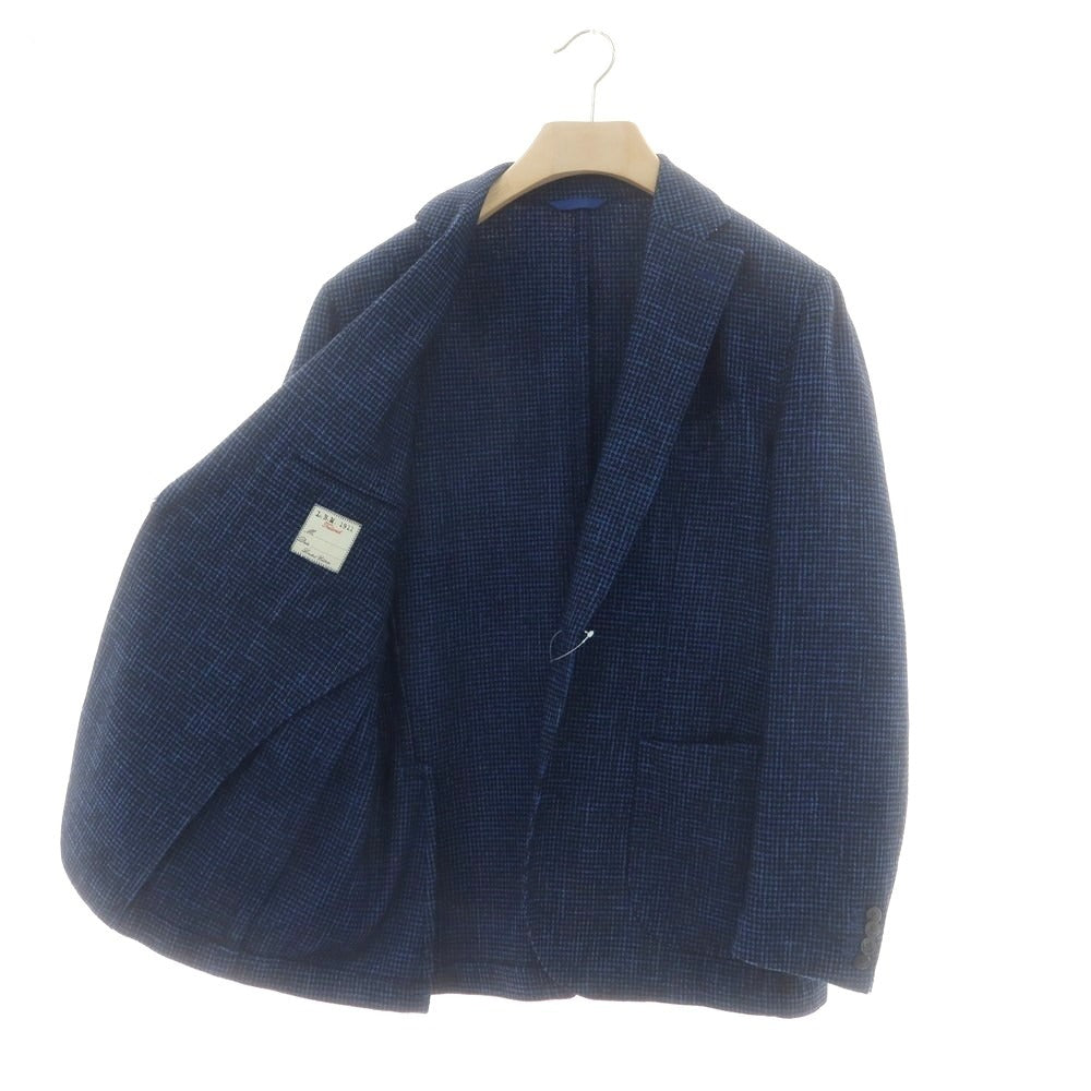 【中古】エルビーエム1911 L.B.M.1911 コットンウール ハウンドトゥース テーラードジャケット ブルーxブラック【 54 】【 状態ランクB 】【 メンズ 】