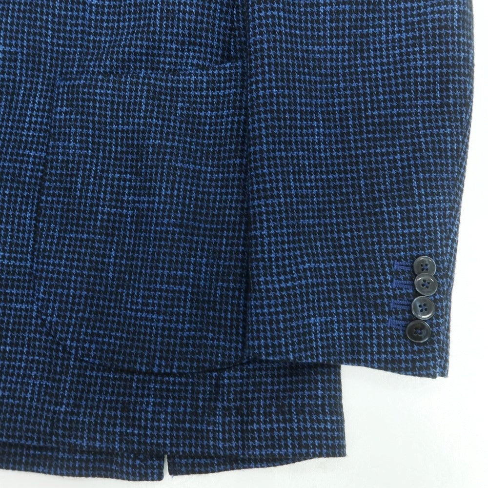 【中古】エルビーエム1911 L.B.M.1911 コットンウール ハウンドトゥース テーラードジャケット ブルーxブラック【 54 】【 状態ランクB 】【 メンズ 】