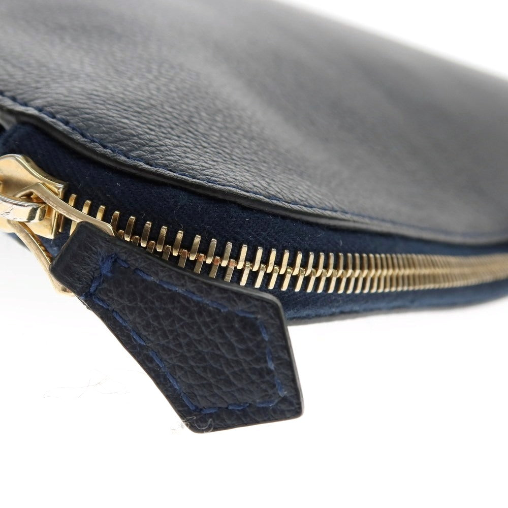 【中古】シセイ Cisei レザ- クラッチバッグ ダークネイビー【 状態ランクC 】【 メンズ 】