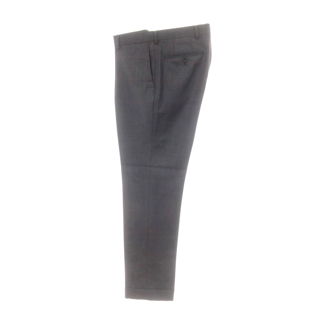 【中古】ダーバン D’URBAN ウール チェック 2つボタンスーツ ダークグレーxレッド【 AB4 】【 状態ランクC 】【 メンズ 】