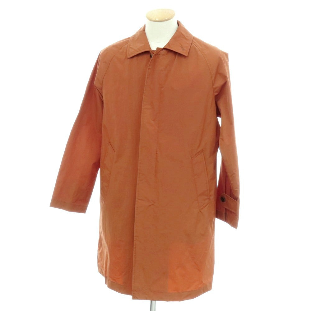 【中古】シップス SHIPS AQUA DIMA WATERPROOF ナイロン ステンカラーコート ブラウン【 S 】【 状態ランクB 】【 メンズ 】