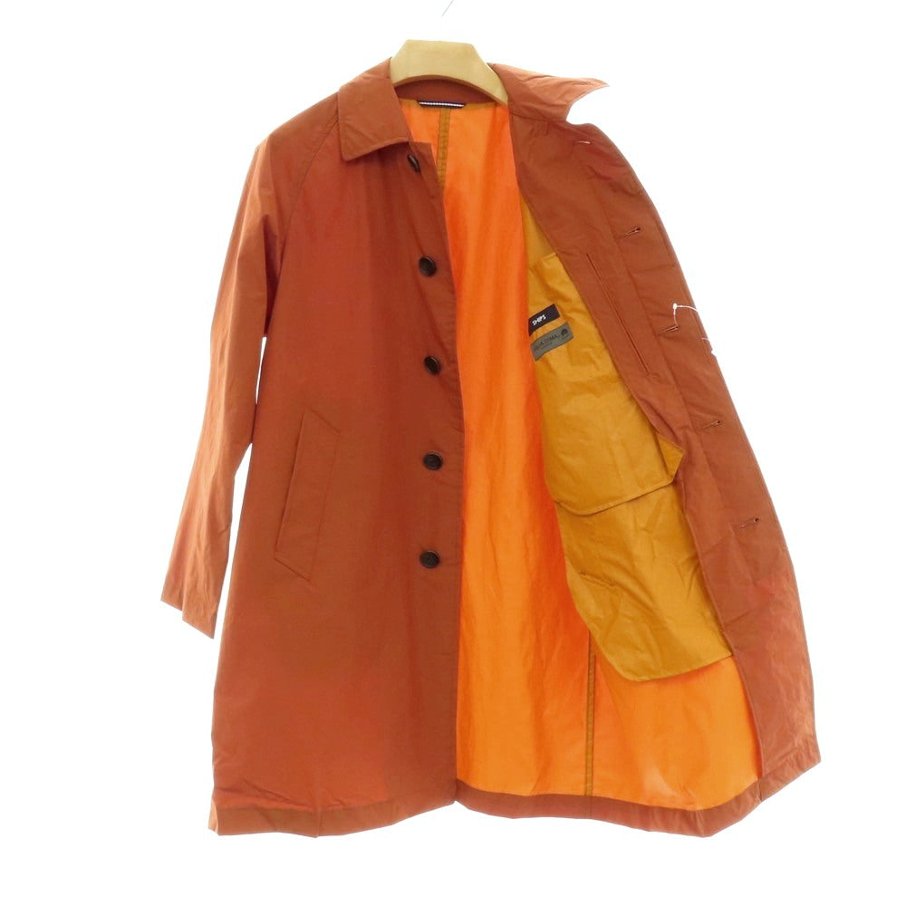 【中古】シップス SHIPS AQUA DIMA WATERPROOF ナイロン ステンカラーコート ブラウン【 S 】【 状態ランクB 】【 メンズ 】