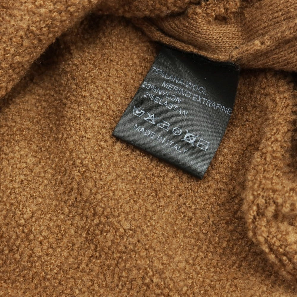 【中古】ロベルトコリーナ ROBERTO COLLINA ウールナイロン 長袖 ポロニット ブラウン【 表記なし(M位) 】【 状態ランクB 】【 メンズ 】