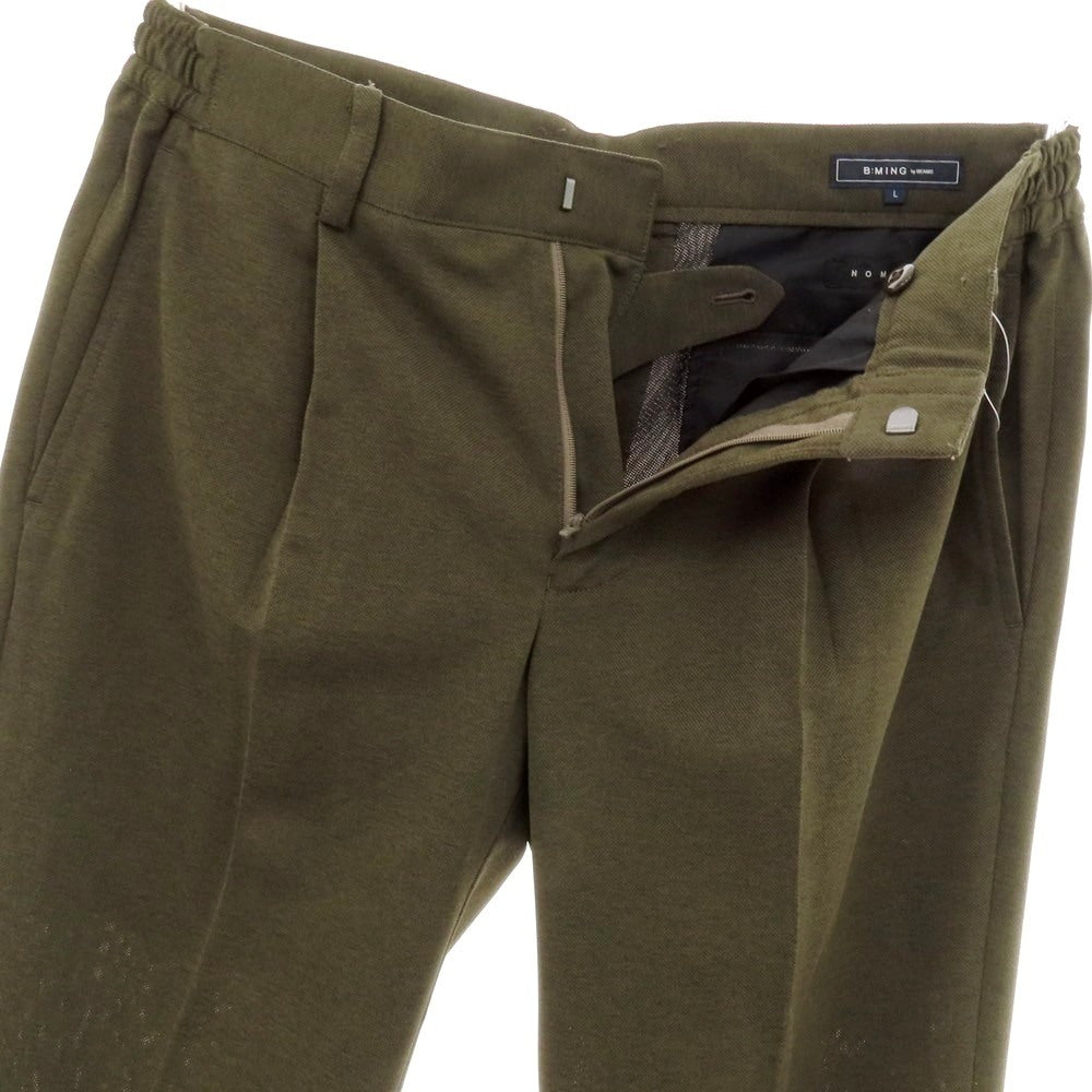 【中古】ビーミング ライフストア バイ ビームス B:MING LIFE STORE by BEAMS NOMAD ポリエステル イージースラックスパンツ オリーブグリーン【 L 】【 状態ランクA 】【 メンズ 】