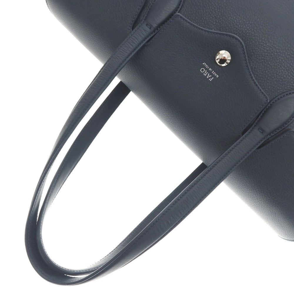 【中古】ファーロ FARO レザー トートバッグ ネイビー【 状態ランクA 】【 メンズ 】