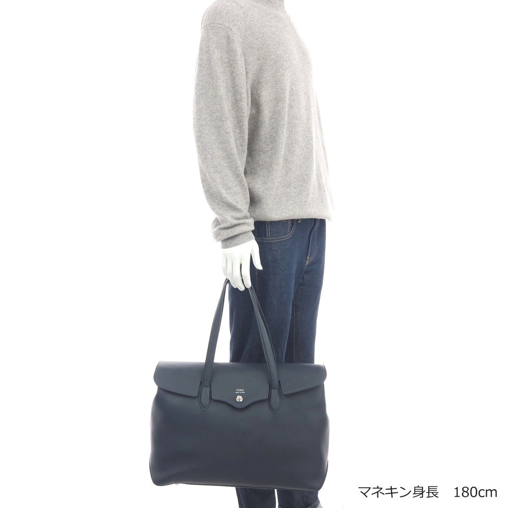 【中古】ファーロ FARO レザー トートバッグ ネイビー【 状態ランクA 】【 メンズ 】