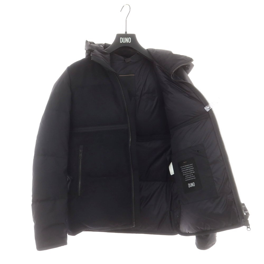 【中古】デュノ DUNO ナイロン×ウール フーデッド ダウンジャケット ブラック【 M 】【 状態ランクB 】【 メンズ 】