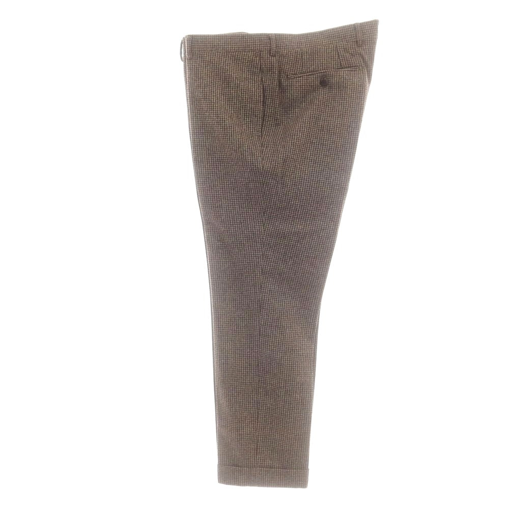 【中古】ビームスエフ BEAMS F ウール ハウンドトゥース 3つボタンスーツ ベージュxブラウン【 50 】【 状態ランクB 】【 メンズ 】
