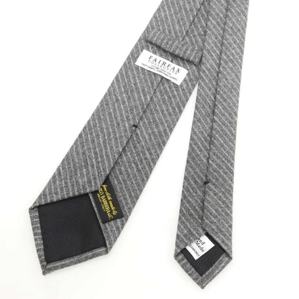 【中古】フェアファクス FAIRFAX ウール ストライプ柄ネクタイ グレー【 状態ランクA 】【 メンズ 】