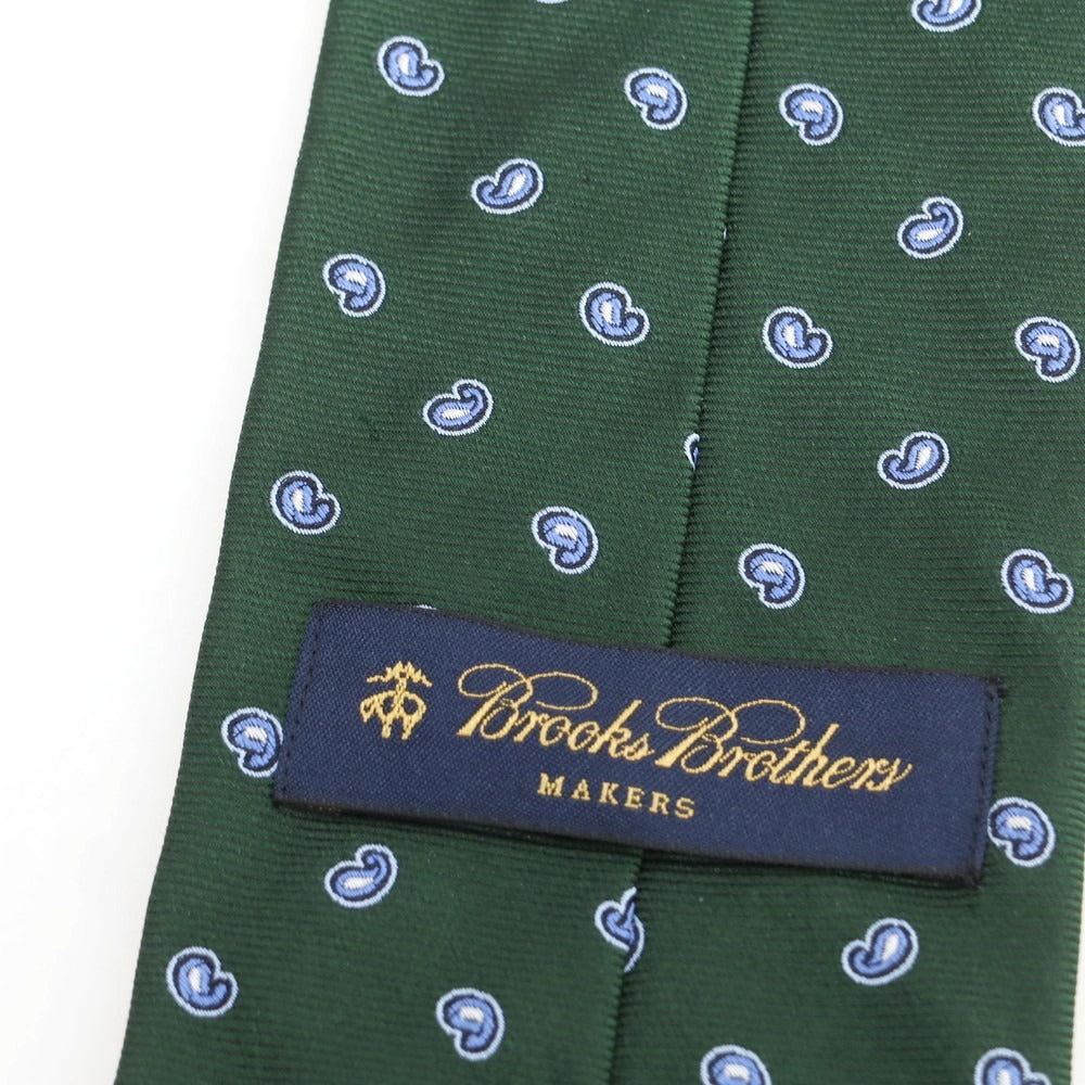 【中古】ブルックスブラザーズ Brooks Brothers シルク 小紋柄ネクタイ グリーンxブルー【 状態ランクA 】【 メンズ 】