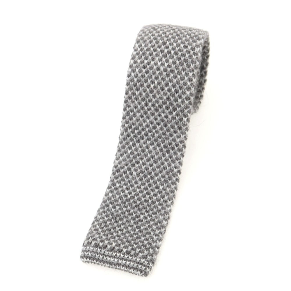 【中古】マルコ タンボリーニ Marco Tamborini gleen label relaxing別注 アクリルアルパカウール ニットタイ グレー【 状態ランクB 】【 メンズ 】