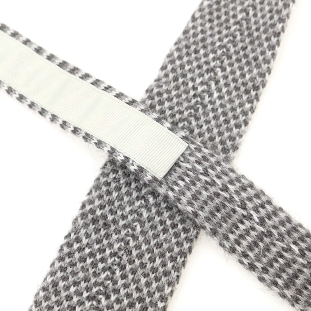 【中古】マルコ タンボリーニ Marco Tamborini gleen label relaxing別注 アクリルアルパカウール ニットタイ グレー【 状態ランクB 】【 メンズ 】