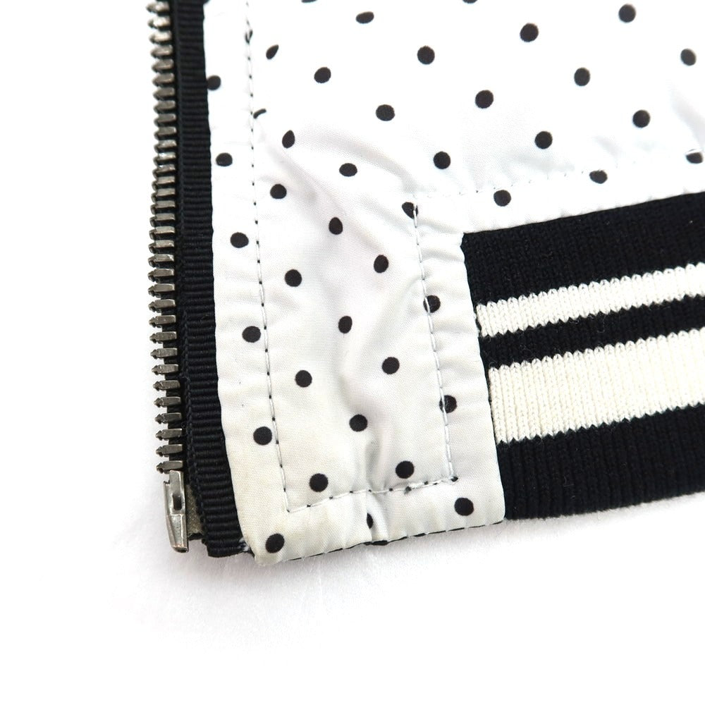 【中古】ドルチェアンドガッバーナ DOLCE&GABBANA リバーシブル ポリエステル ドット ジップアップブルゾン ブラックxホワイト【 48 】【 状態ランクB 】【 メンズ 】