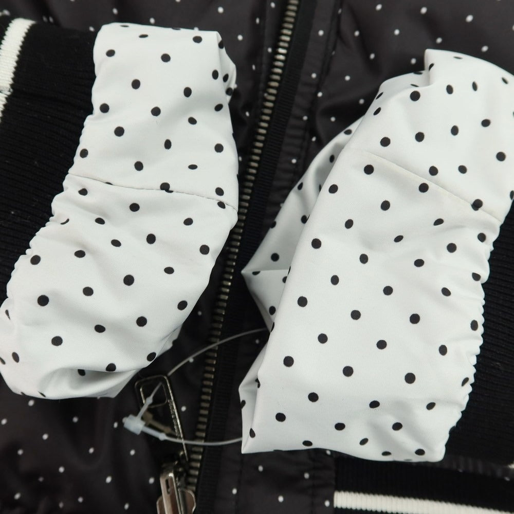 【中古】ドルチェアンドガッバーナ DOLCE&GABBANA リバーシブル ポリエステル ドット ジップアップブルゾン ブラックxホワイト【 48 】【 状態ランクB 】【 メンズ 】