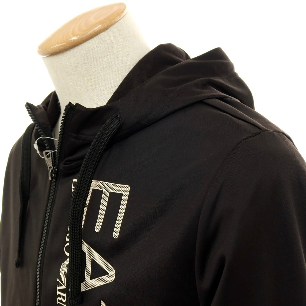 【中古】エンポリオ アルマーニ EMPORIO ARMANI EA7 ポリエステルジャージー セットアップ ブラック【サイズS】【 状態ランクB 】【 メンズ 】