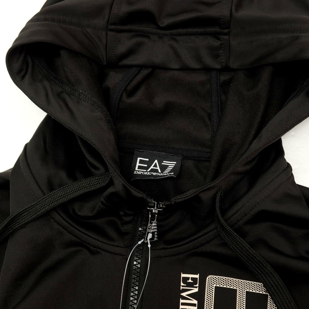 【中古】エンポリオ アルマーニ EMPORIO ARMANI EA7 ポリエステルジャージー セットアップ ブラック【サイズS】【 状態ランクB 】【 メンズ 】