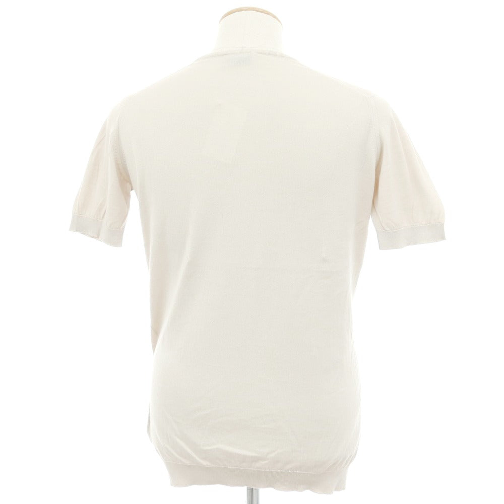 【中古】ジョンスメドレー JOHN SMEDLEY ハイゲージコットン 半袖Vネックニット グレージュ【 S 】【 状態ランクB 】【 メンズ 】