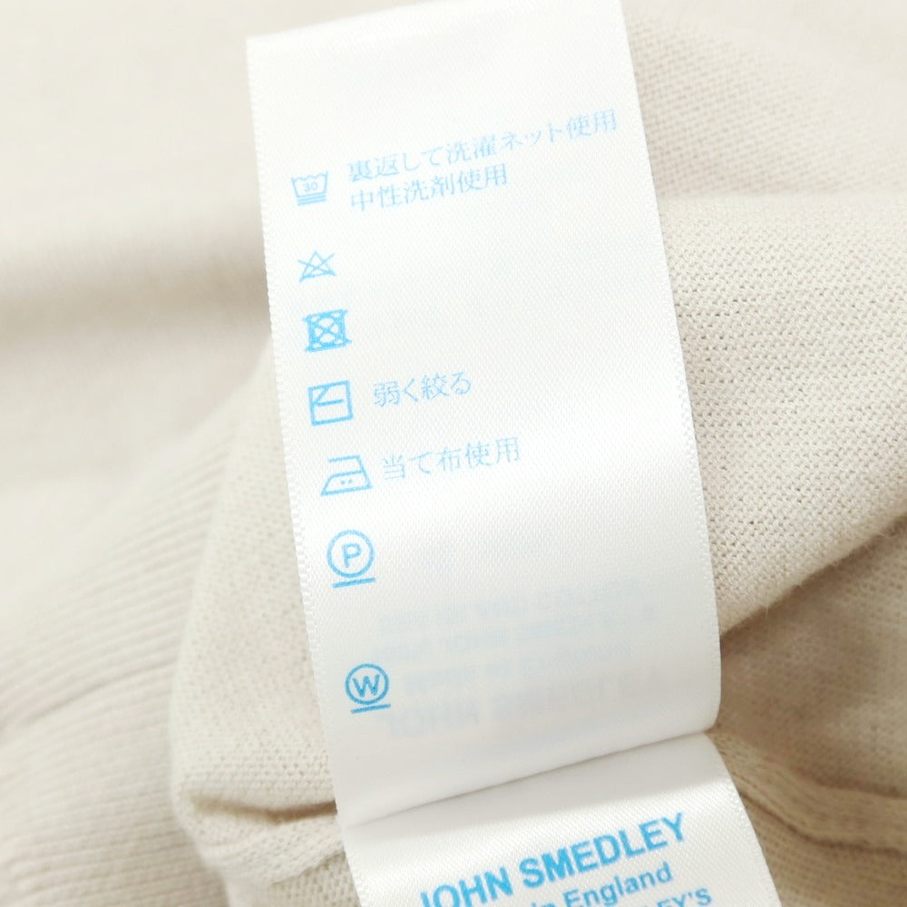 【中古】ジョンスメドレー JOHN SMEDLEY ハイゲージコットン 半袖Vネックニット グレージュ【 S 】【 状態ランクB 】【 メンズ 】