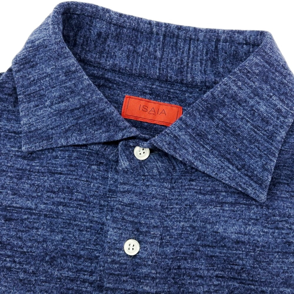 【中古】イザイア ISAIA コットン 半袖ポロシャツ ネイビー系【 S 】【 状態ランクB 】【 メンズ 】