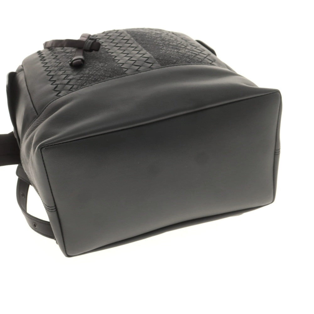 【中古】ボッテガヴェネタ BOTTEGAVENETA レザー バックパック・リュック ブラック【 状態ランクB 】【 メンズ 】