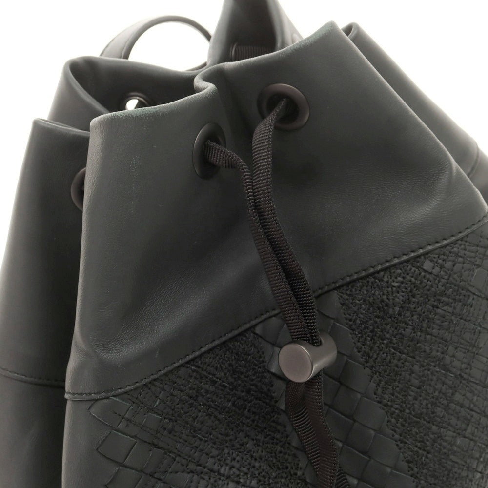 【中古】ボッテガヴェネタ BOTTEGAVENETA レザー バックパック・リュック ブラック【 状態ランクB 】【 メンズ 】