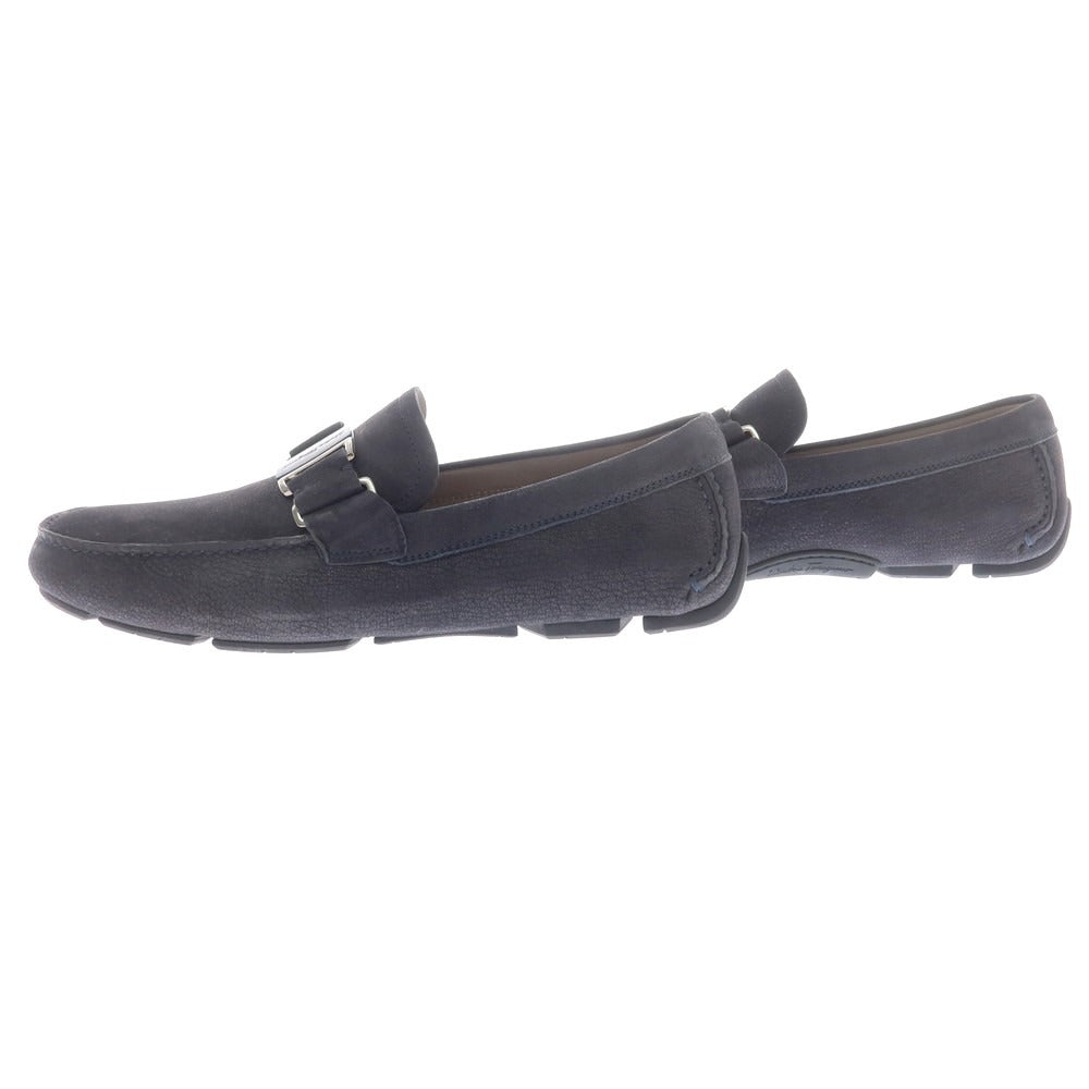 【中古】【未使用】サルヴァトーレフェラガモ Salvatore Ferragamo ドライビングシューズ ネイビー【 7 】【 状態ランクS 】【 メンズ 】