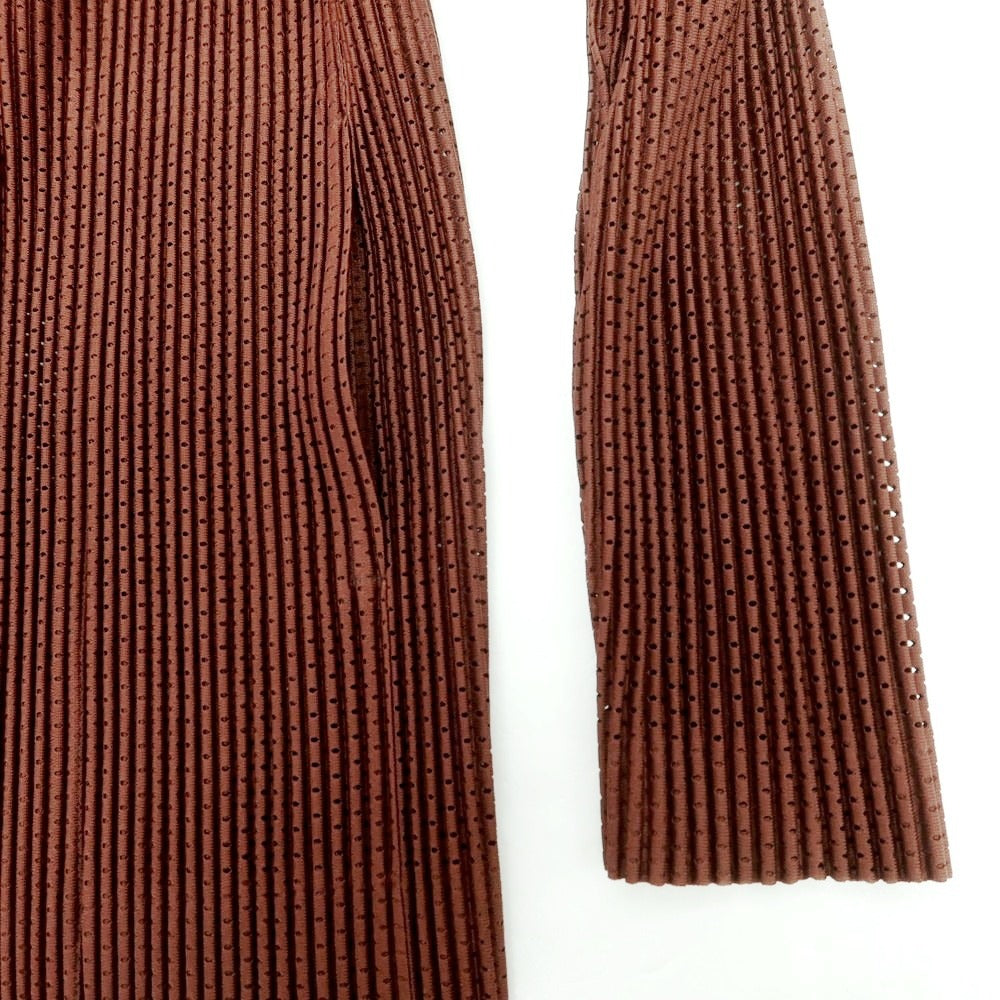 【中古】オム プリッセ イッセイミヤケ HOMME PLISSE ISSEY MIYAKE 2025年春夏 プリーツ加工 カジュアルジャケット ブラウン【 表記なし(L位) 】【 状態ランクA 】【 メンズ 】