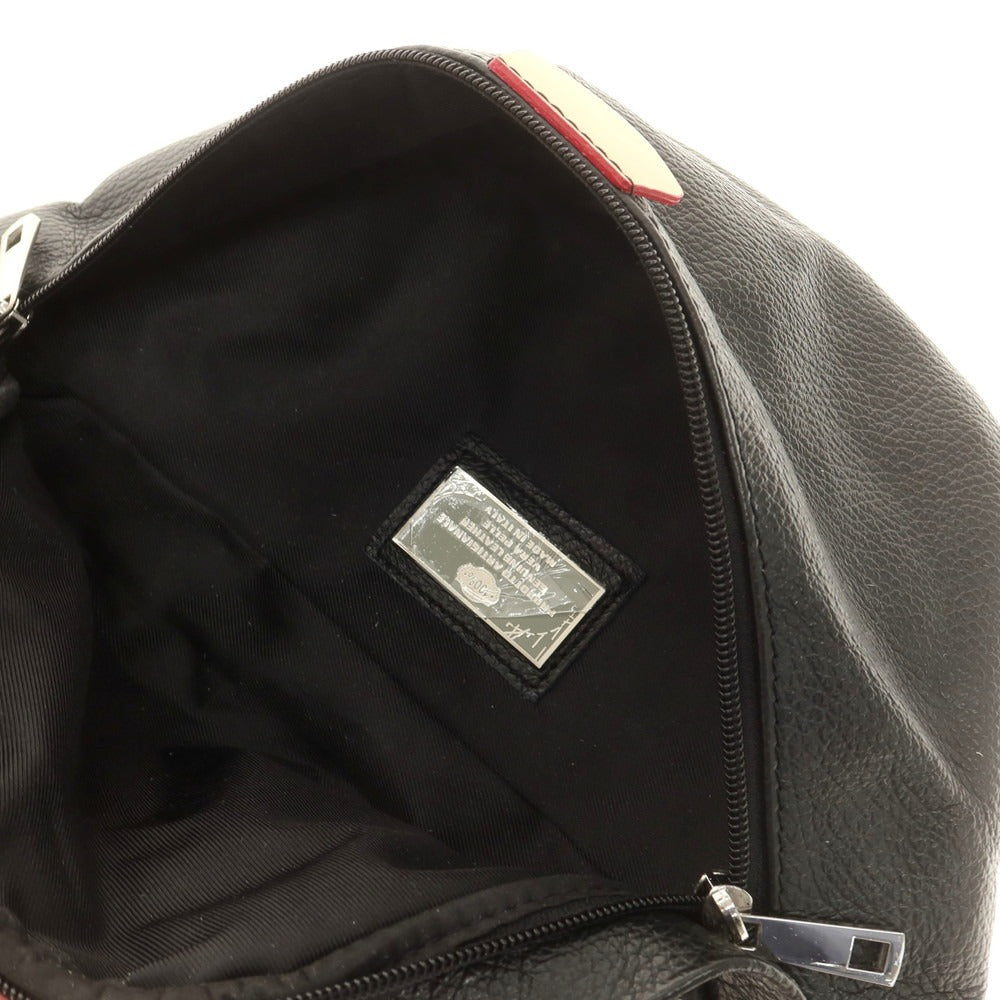 【中古】モードフルーレ MODE FOURRURE レザー ボディバッグ ブラック【 状態ランクB 】【 メンズ 】