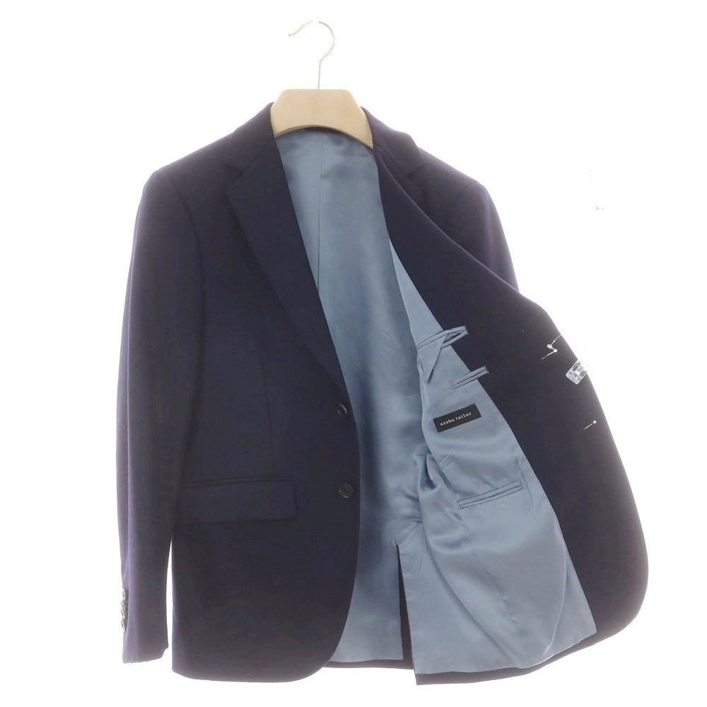 【中古】アザブテーラー azabu tailor ウール 2つボタンスーツ ネイビー【 40 】【 状態ランクC 】【 メンズ 】
