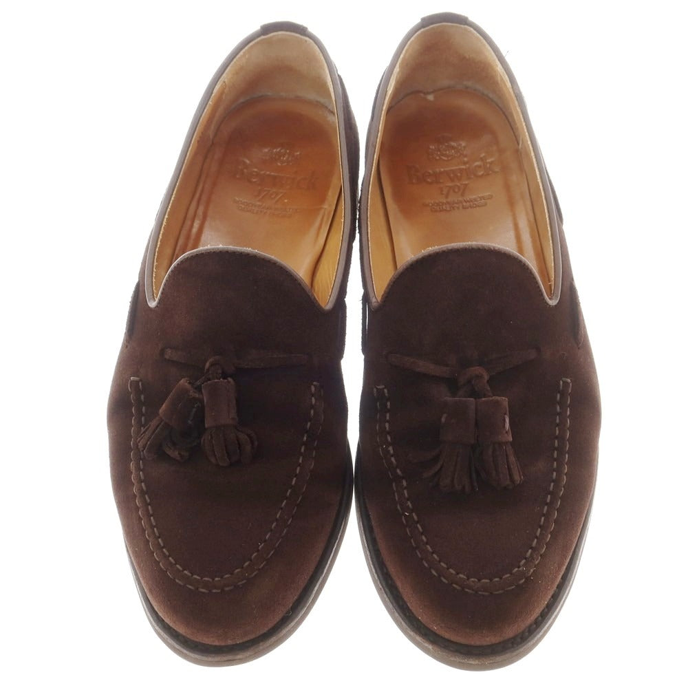 【中古】バーウィック BERWICK スエード タッセル ローファー ブラウン【 7 】【 状態ランクC 】【 メンズ 】