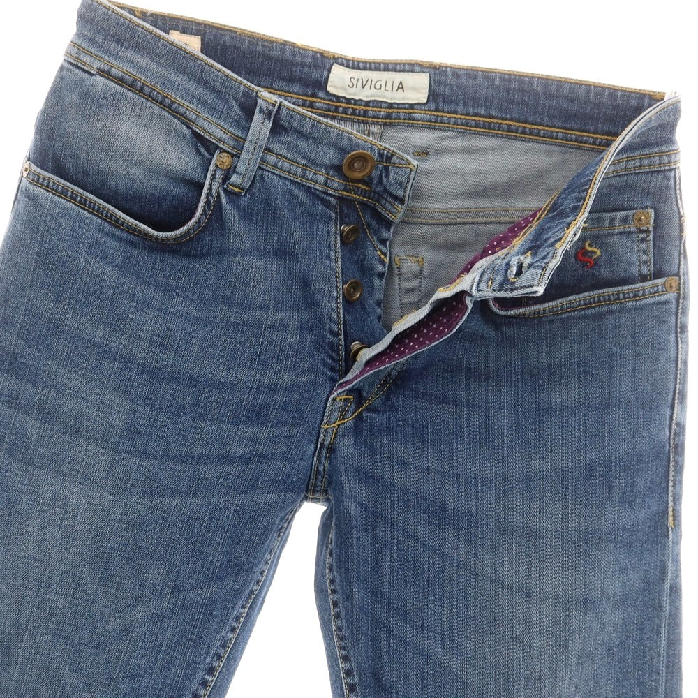 【中古】シビリア SIVIGLIA ストレッチ コットン ジーンズ デニムパンツ ネイビー【 30 】【 状態ランクB 】【 メンズ 】