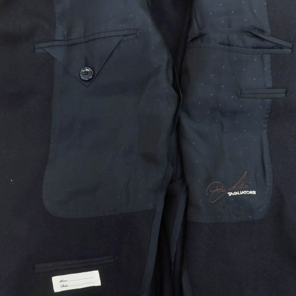 【中古】タリアトーレ TAGLIATORE ウールカシミヤ ダブル テーラードジャケット ネイビー【 46 】【 状態ランクA 】【 メンズ 】