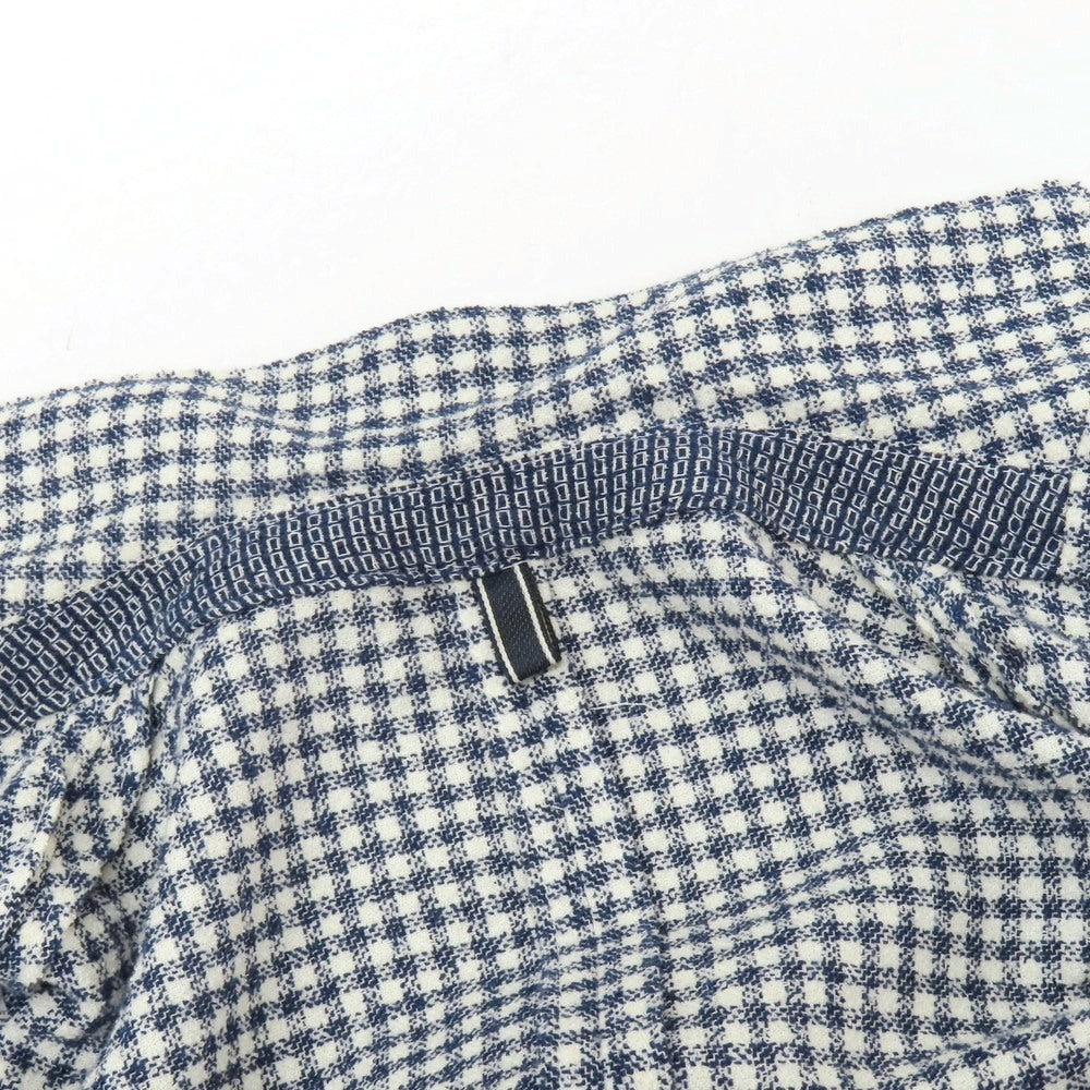 【中古】エルビーエム1911 L.B.M.1911 コットンナイロンリネン チェック 2B カジュアルジャケット ネイビーxホワイト【 46 】【 状態ランクC 】【 メンズ 】