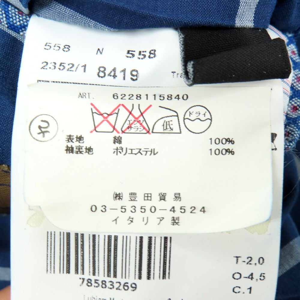 【中古】エルビーエム1911 L.B.M.1911 コットン チェック 2B カジュアルジャケット ライトネイビーxホワイト【 46 】【 状態ランクD 】【 メンズ 】