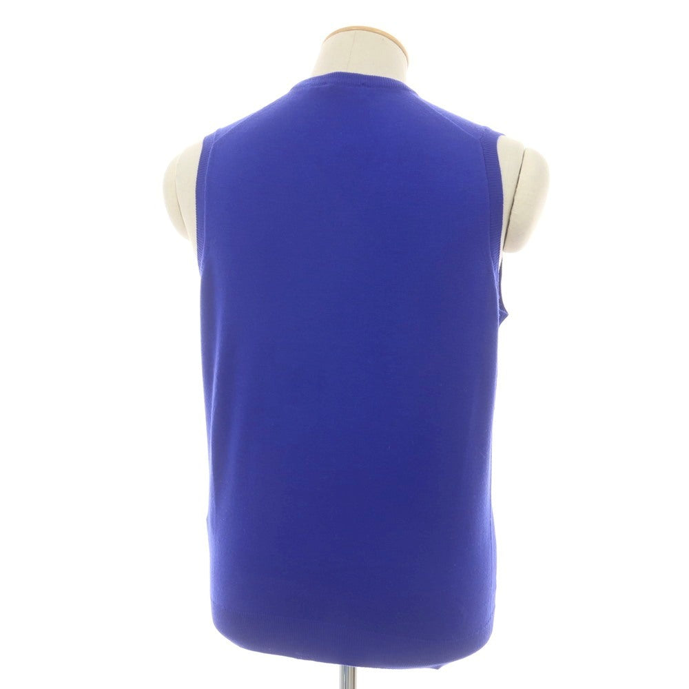 【中古】ジョンスメドレー JOHN SMEDLEY ハイゲージ ウール Vネック ニットベスト ロイヤルブルー【 S 】【 状態ランクC 】【 メンズ 】