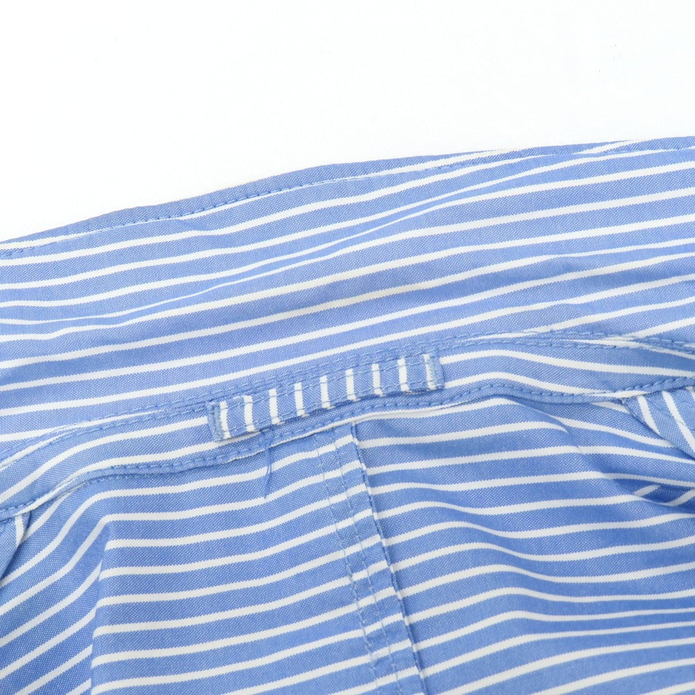 【中古】ラルディーニ LARDINI コットン ボーダー柄 シャツジャケット ブルーxホワイト【 44 】【 状態ランクB 】【 メンズ 】