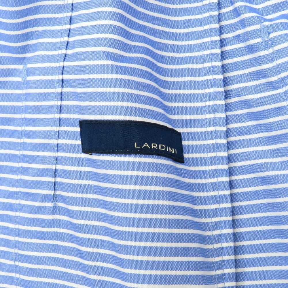 【中古】ラルディーニ LARDINI コットン ボーダー柄 シャツジャケット ブルーxホワイト【 44 】【 状態ランクB 】【 メンズ 】