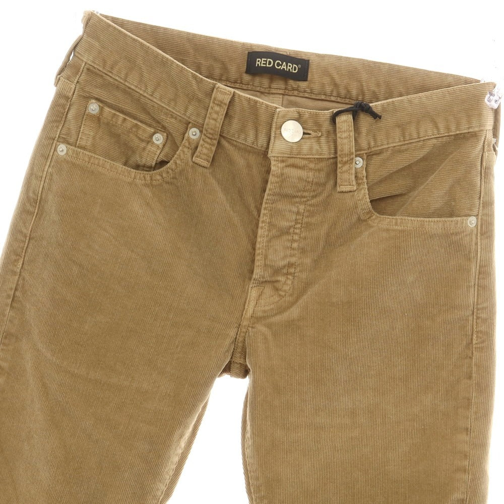 【中古】レッドカード RED CARD ストレッチ コットン 細畝 コーデュロイパンツ ベージュ【 28 】【 状態ランクA 】【 メンズ 】