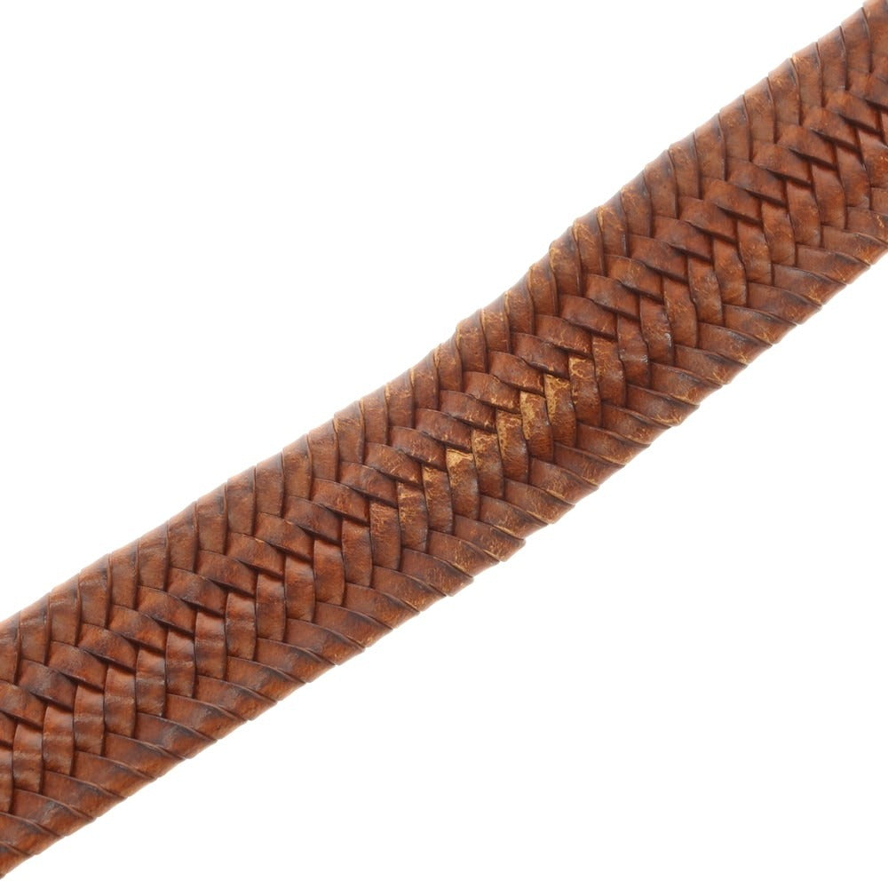 【中古】アンダーソンズ Andersons エラスティック レザーメッシュ ベルト ブラウン【 M 】【 状態ランクC 】【 メンズ 】