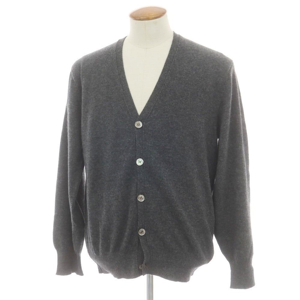 【中古】エヌ ピール N.PEAL カシミヤ カーディガン ダークグレー【 M 】【 状態ランクC 】【 メンズ 】