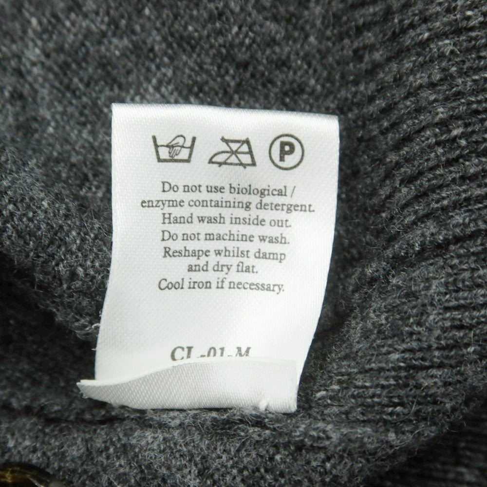 【中古】エヌ ピール N.PEAL カシミヤ カーディガン ダークグレー【 M 】【 状態ランクC 】【 メンズ 】