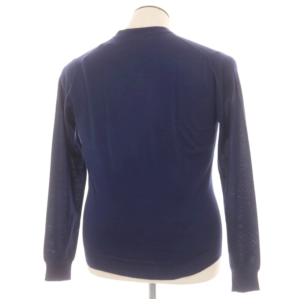 【中古】バランタイン BALLANTYNE ハイゲージ カシミヤ カーディガン ライトネイビー【 50 】【 状態ランクA 】【 メンズ 】