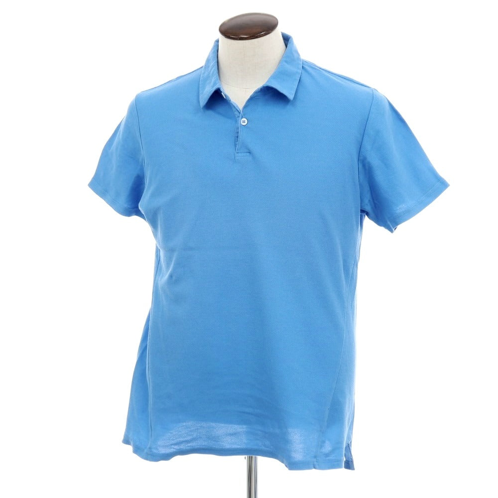 【中古】デレク ローズ Derek Rose コットン 半袖ポロシャツ ブルー【 L 】【 状態ランクC 】【 メンズ 】