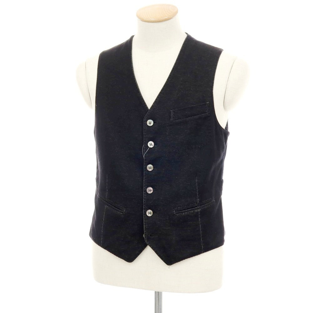 【SALE30%OFF/返品不可】【中古】ボリオリ BOGLIOLI K.JACKET コットン カジュアル系ジレ ベスト ブラックxネイビー【 サイズ44 】【 状態ランクB 】【 メンズ 】
