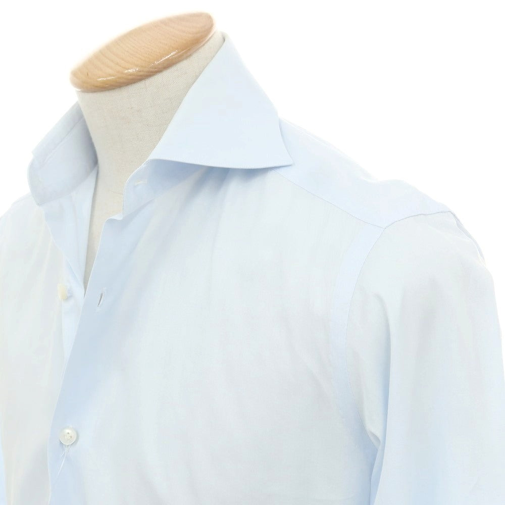 【中古】バルバ BARBA コットン ホリゾンタルカラー ドレスシャツ ライトブルー【 37 】【 状態ランクC 】【 メンズ 】