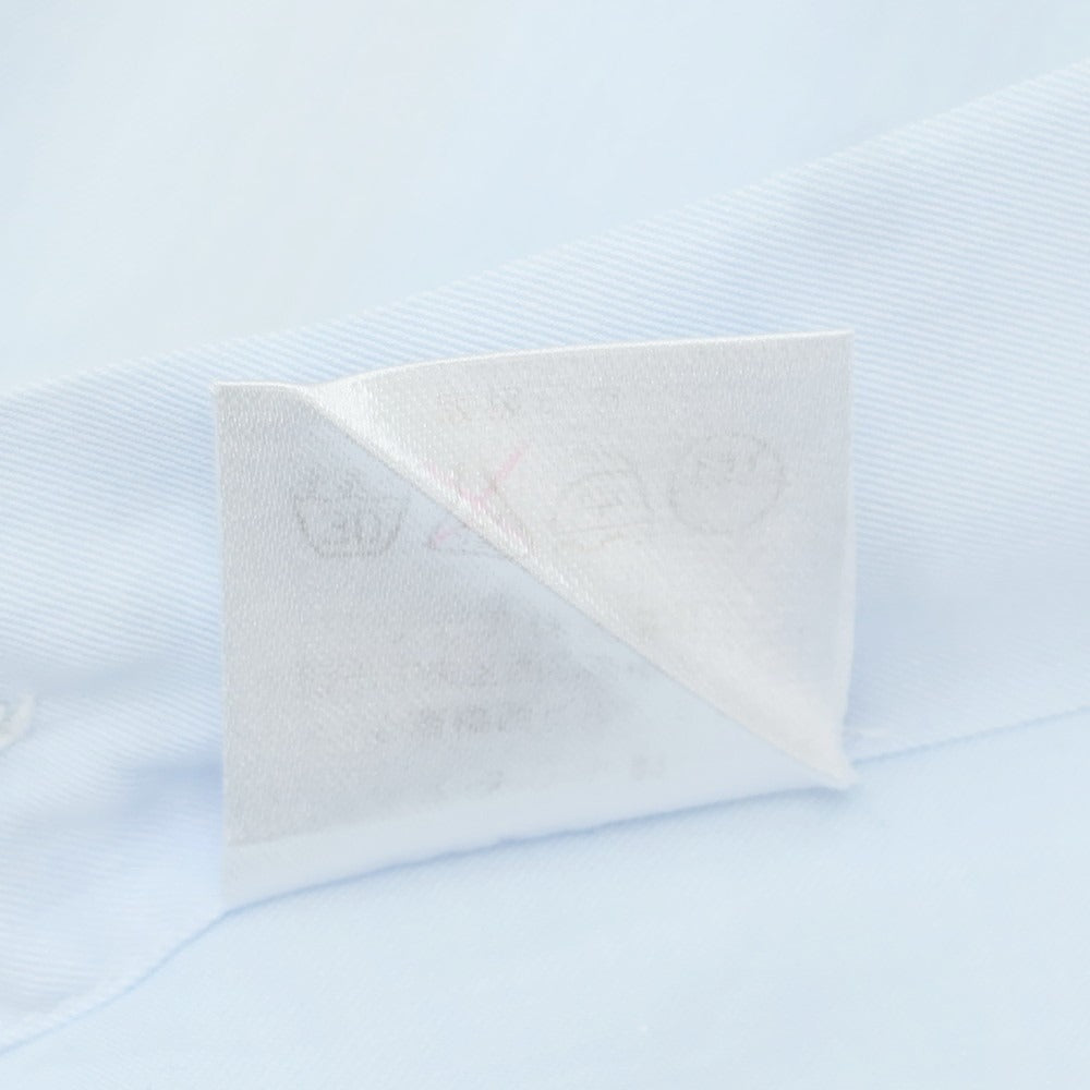 【中古】バルバ BARBA コットン ホリゾンタルカラー ドレスシャツ ライトブルー【 37 】【 状態ランクC 】【 メンズ 】