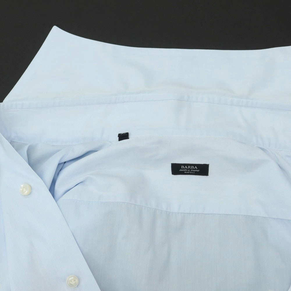 【中古】バルバ BARBA コットン ホリゾンタルカラー ドレスシャツ ライトブルー【 37 】【 状態ランクC 】【 メンズ 】