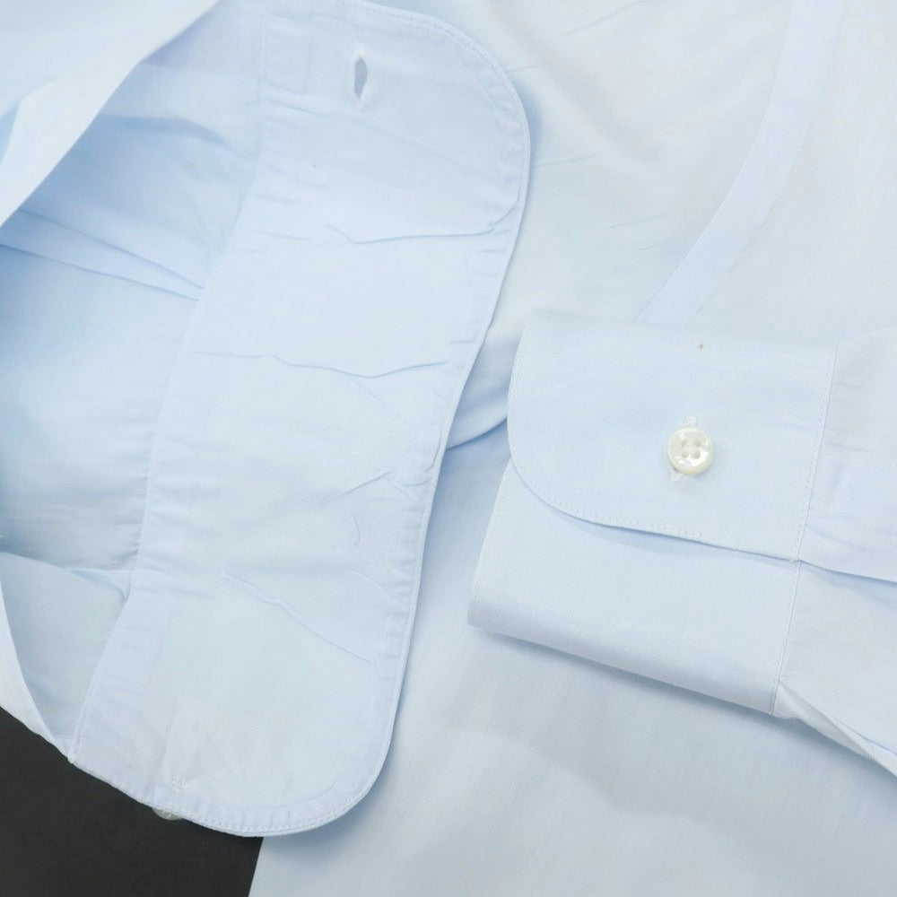 【中古】バルバ BARBA コットン ホリゾンタルカラー ドレスシャツ ライトブルー【 37 】【 状態ランクC 】【 メンズ 】